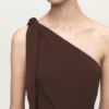Asymmetrisches Kleid mit geknoteten Trägern