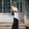 Asymmetrisches Oberteil aus Satin Asymmetrisches Oberteil aus Satin