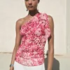 Asymmetrisches Oberteil mit Print