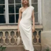 Asymmetrisches Plisseekleid Asymmetrisches Plisseekleid