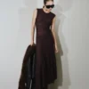 Asymmetrisches Spitzenkleid Asymmetrisches Spitzenkleid