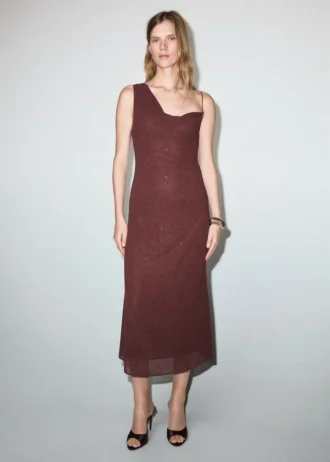 Asymmetrisches Strasskleid