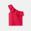 Asymmetrisches T-Shirt mit Rüschen Asymmetrisches T-Shirt mit Rüschen