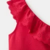 Asymmetrisches T-Shirt mit Rüschen Asymmetrisches T-Shirt mit Rüschen