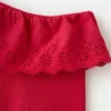 Asymmetrisches T-Shirt mit Rüschen Asymmetrisches T-Shirt mit Rüschen