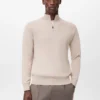 Atmungsaktiver Sweater mit Reißverschluss am Hals Atmungsaktiver Sweater mit Reißverschluss am Hals