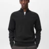 Atmungsaktiver Sweater mit Reißverschluss am Hals Atmungsaktiver Sweater mit Reißverschluss am Hals