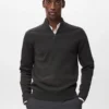 Atmungsaktiver Sweater mit Reißverschluss am Hals Atmungsaktiver Sweater mit Reißverschluss am Hals