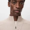 Atmungsaktiver Sweater mit Reißverschluss am Hals Atmungsaktiver Sweater mit Reißverschluss am Hals