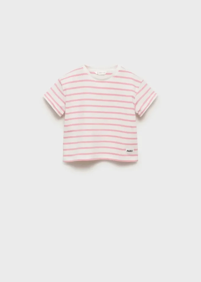 Aufgesetzte gestreifte T-Shirt Aufgesetzte gestreifte T-Shirt