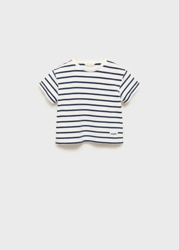 Aufgesetzte gestreifte T-Shirt Aufgesetzte gestreifte T-Shirt