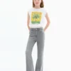 Ausgefranste Skinny-Jeans mit niedriger Leibhöhe