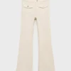Ausgestellte Jeans mit Tasche