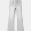 Ausgestellte Jeans mit Tasche Ausgestellte Jeans mit Tasche
