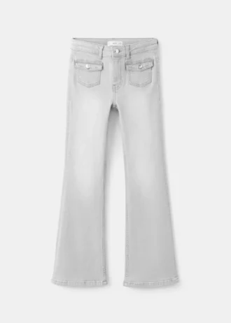 Ausgestellte Jeans mit Tasche