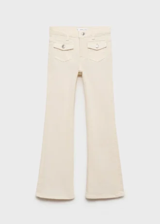 Ausgestellte Jeans mit Tasche