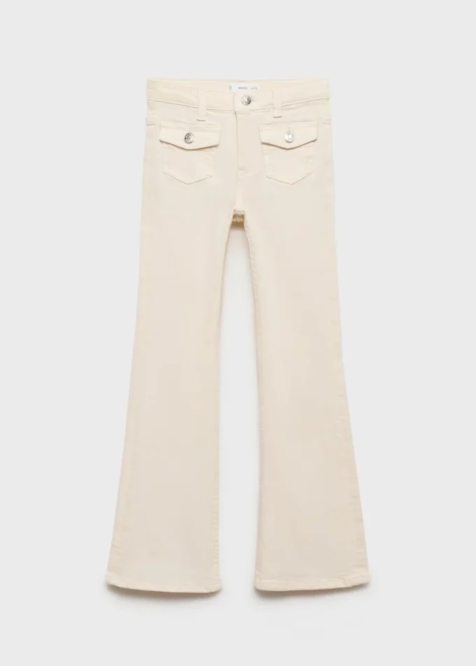 Ausgestellte Jeans mit Tasche