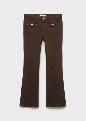 Ausgestellte Jeans mit Tasche
