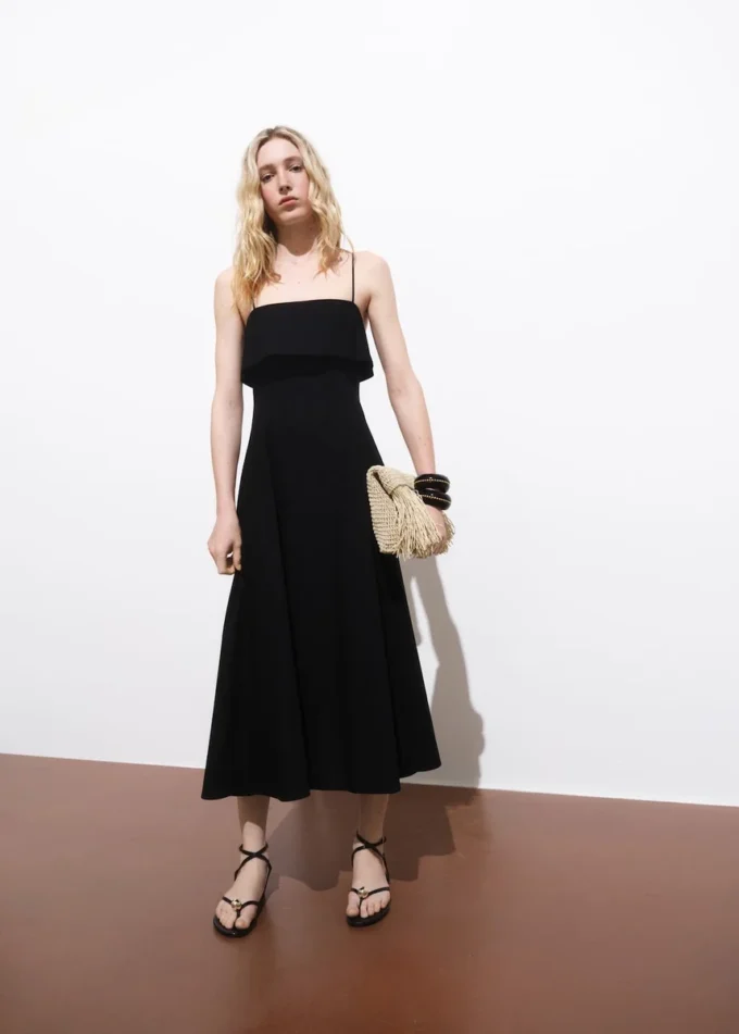 Ausgestelltes Baumwollkleid