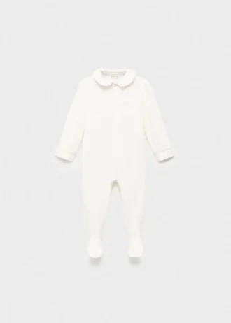 Baby-Halsausschnitt-Pyjama mit Tasche