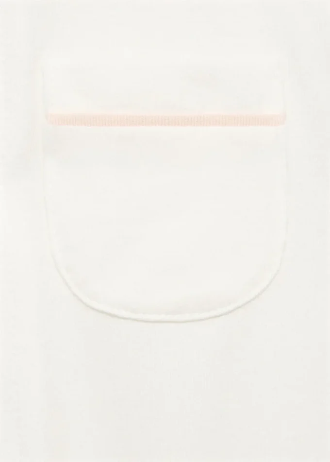 Baby-Halsausschnitt-Pyjama mit Tasche