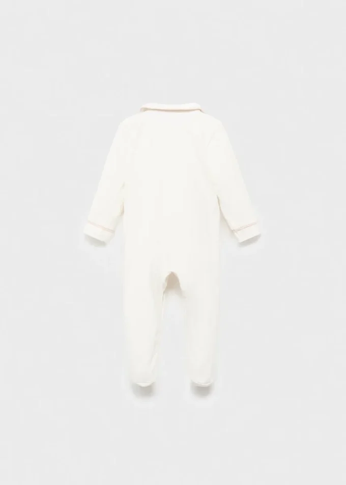 Baby-Halsausschnitt-Pyjama mit Tasche