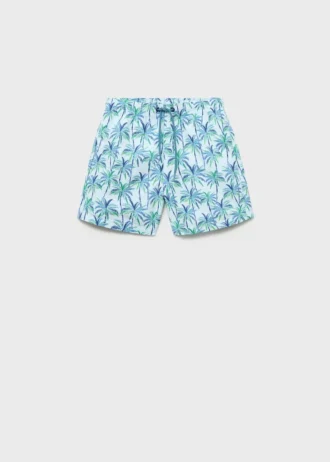 Badehose mit Palmenprint