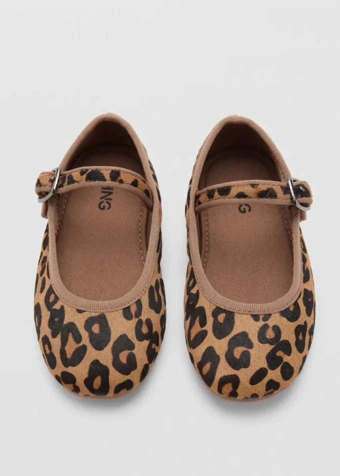 Ballerinas aus Leder mit Leopardenmuster Ballerinas aus Leder mit Leopardenmuster