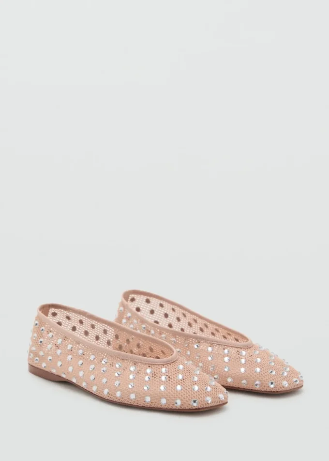 Ballettschuhe aus Mesh mit Strasssteinen Ballettschuhe aus Mesh mit Strasssteinen