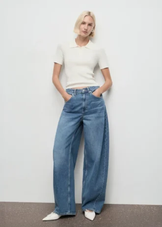 Ballonjeans mit mittlerer Leibhöhe