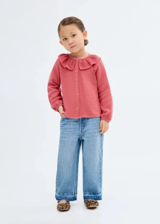 Bambula-Bluse mit Stickerei