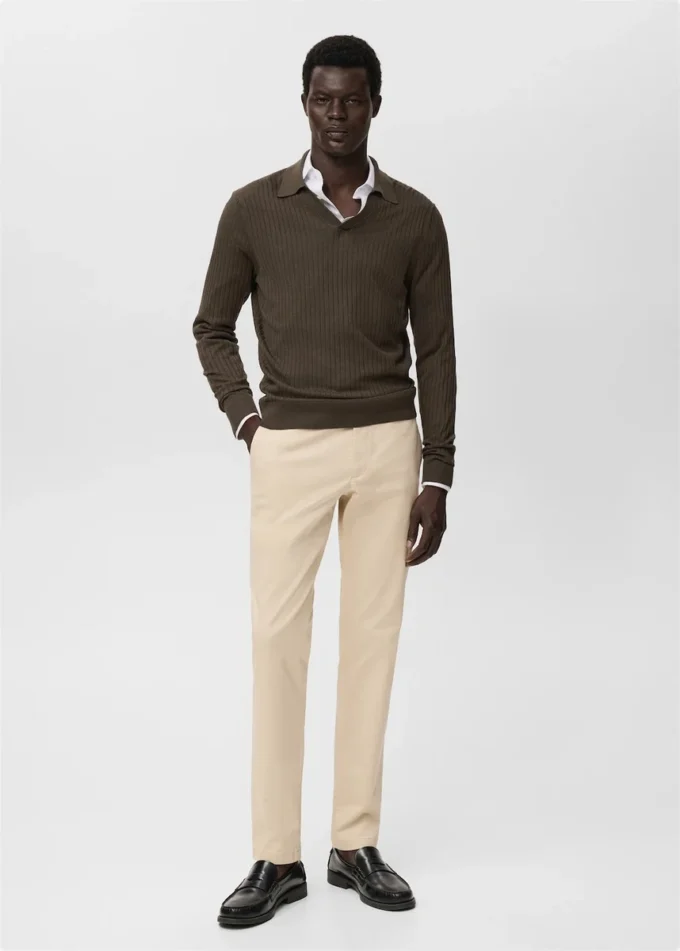 Barna Slim-Fit-Chino-Hose aus Twill