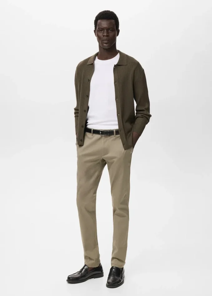 Barna Slim-Fit-Chino-Hose aus Twill