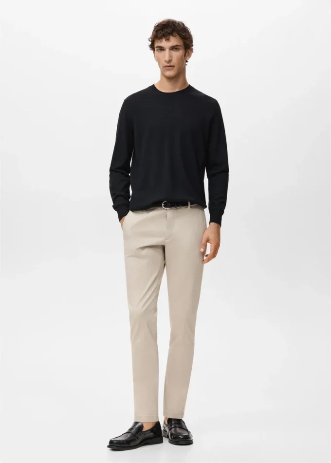 Barna Slim-Fit-Chino-Hose aus Twill