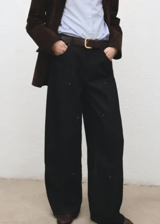 Barrel-Jeans mit Aufnähern