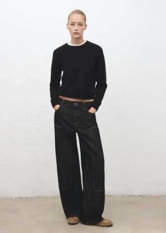 Barrel-Jeans mit Aufnähern