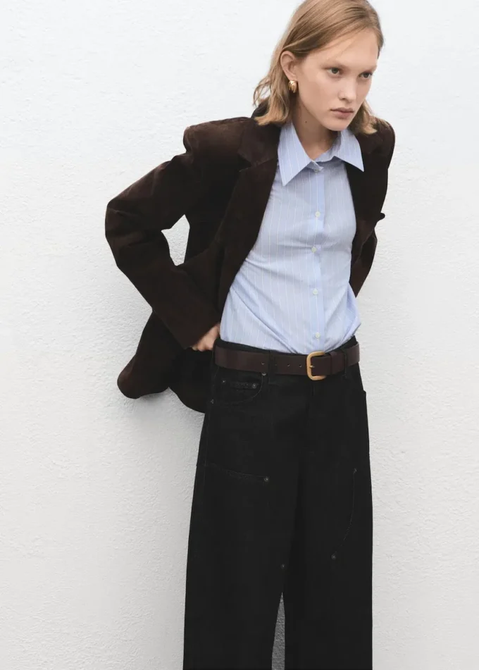 Barrel-Jeans mit Aufnähern Barrel-Jeans mit Aufnähern