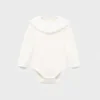 Baumwoll-Body mit Babydoll-Ausschnitt