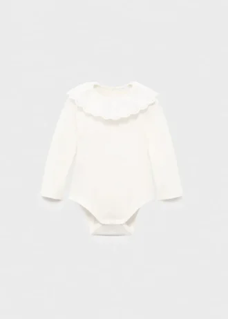 Baumwoll-Body mit Babydoll-Ausschnitt