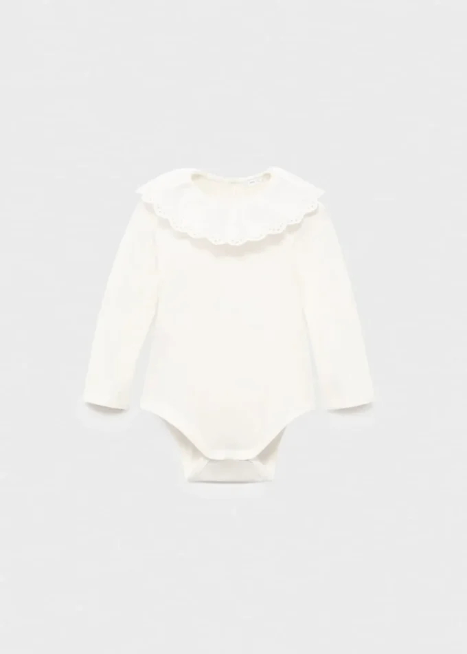 Baumwoll-Body mit Babydoll-Ausschnitt