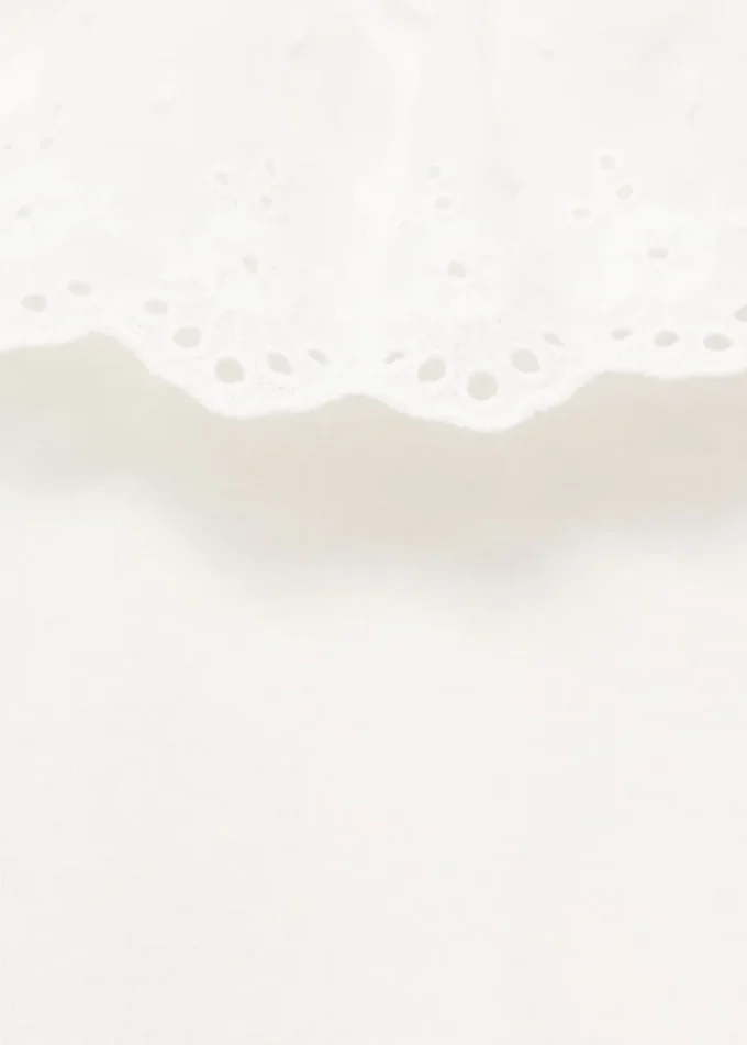 Baumwoll-Body mit Babydoll-Ausschnitt
