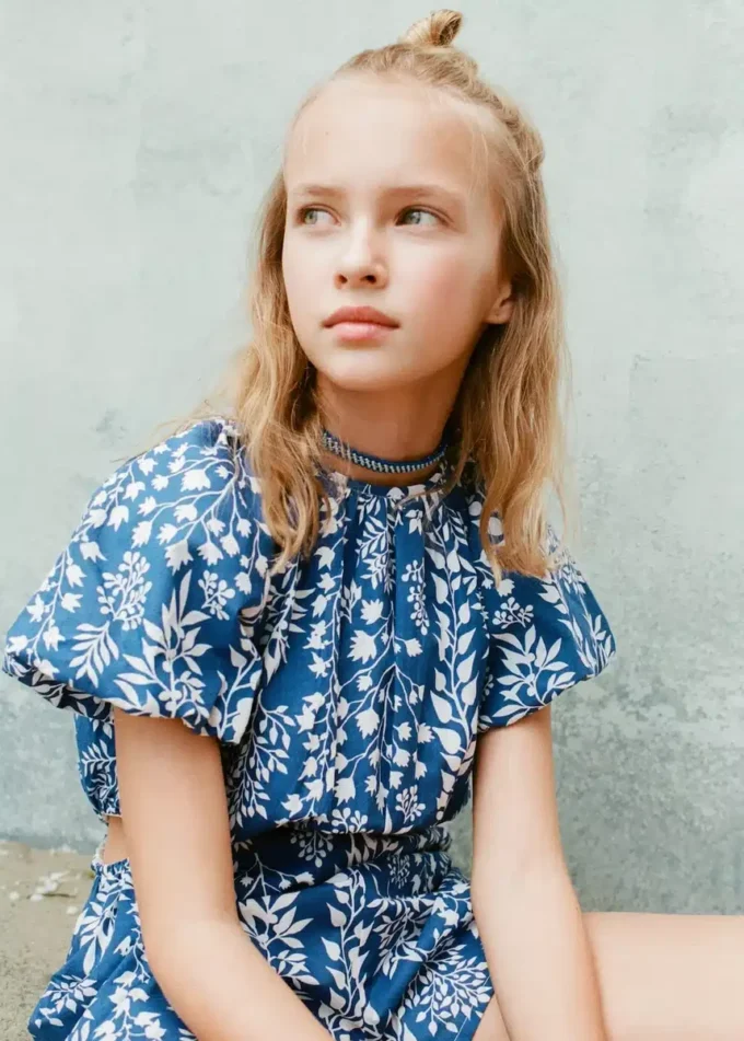 Baumwoll-Jumpsuit mit Print
