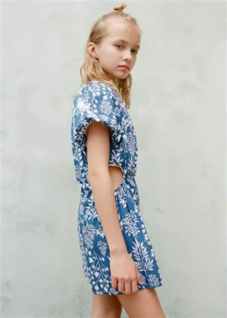 Baumwoll-Jumpsuit mit Print
