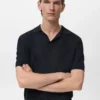Baumwoll-Poloshirt mit Mikrostruktur Baumwoll-Poloshirt mit Mikrostruktur