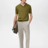 Baumwoll-Poloshirt mit Mikrostruktur Baumwoll-Poloshirt mit Mikrostruktur