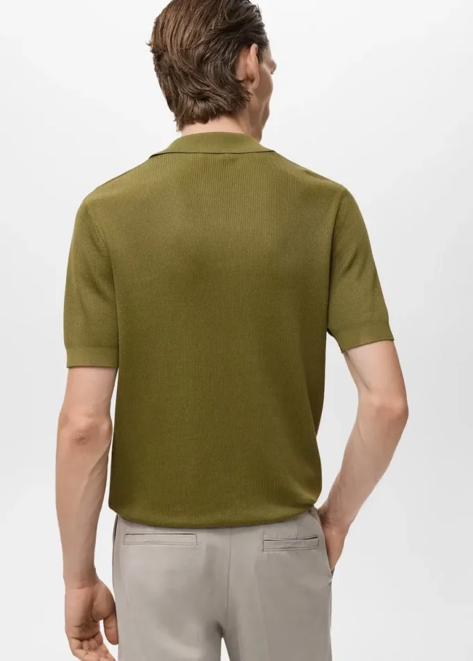 Baumwoll-Poloshirt mit Mikrostruktur Baumwoll-Poloshirt mit Mikrostruktur