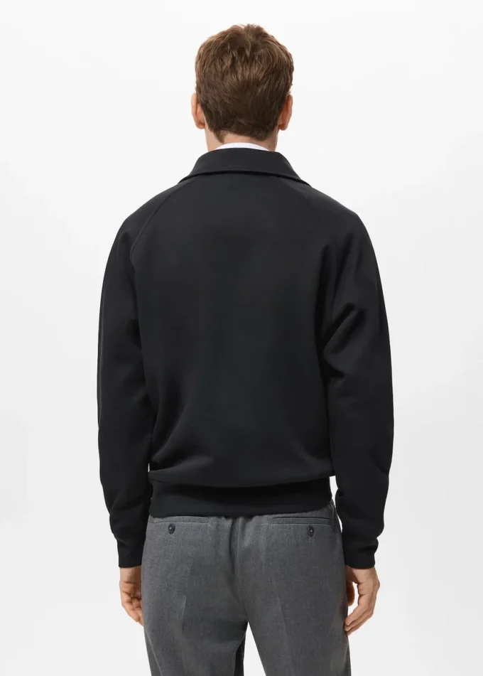 Baumwoll-Sweatshirt mit Reißverschluss