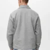 Baumwoll-Sweatshirt mit Reißverschluss am Halsausschnitt
