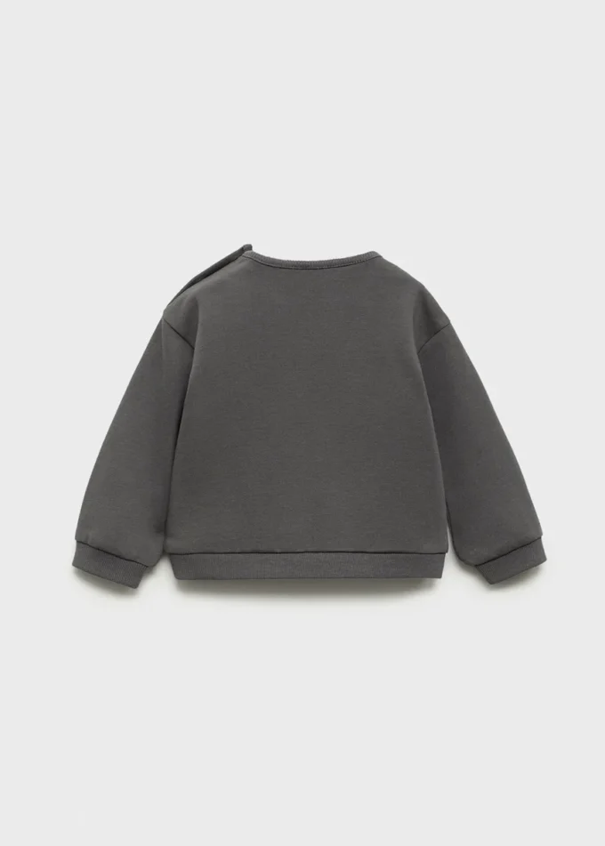 Baumwoll-Sweatshirt mit Stickerei