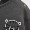 Baumwoll-Sweatshirt mit Stickerei